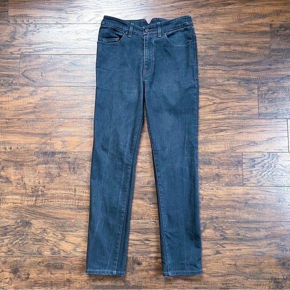 Mattison • charcoal skinny jeans slim leg ankle tailored USA made designer denim - Picture 1 of 8